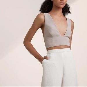 MWilfred Gerland Taupe Crop Top - TAGS